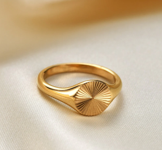 Modern Signet Titanium Ring