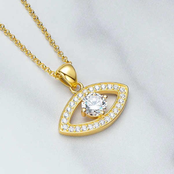 Evil Eye Moissanite Necklace