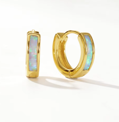 Opal Gold Vermeil Huggie