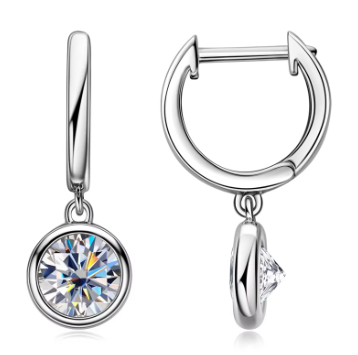 Moissanite Earrings - Drop Diamond