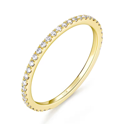 Diamind 10K Gold Tennis Ring