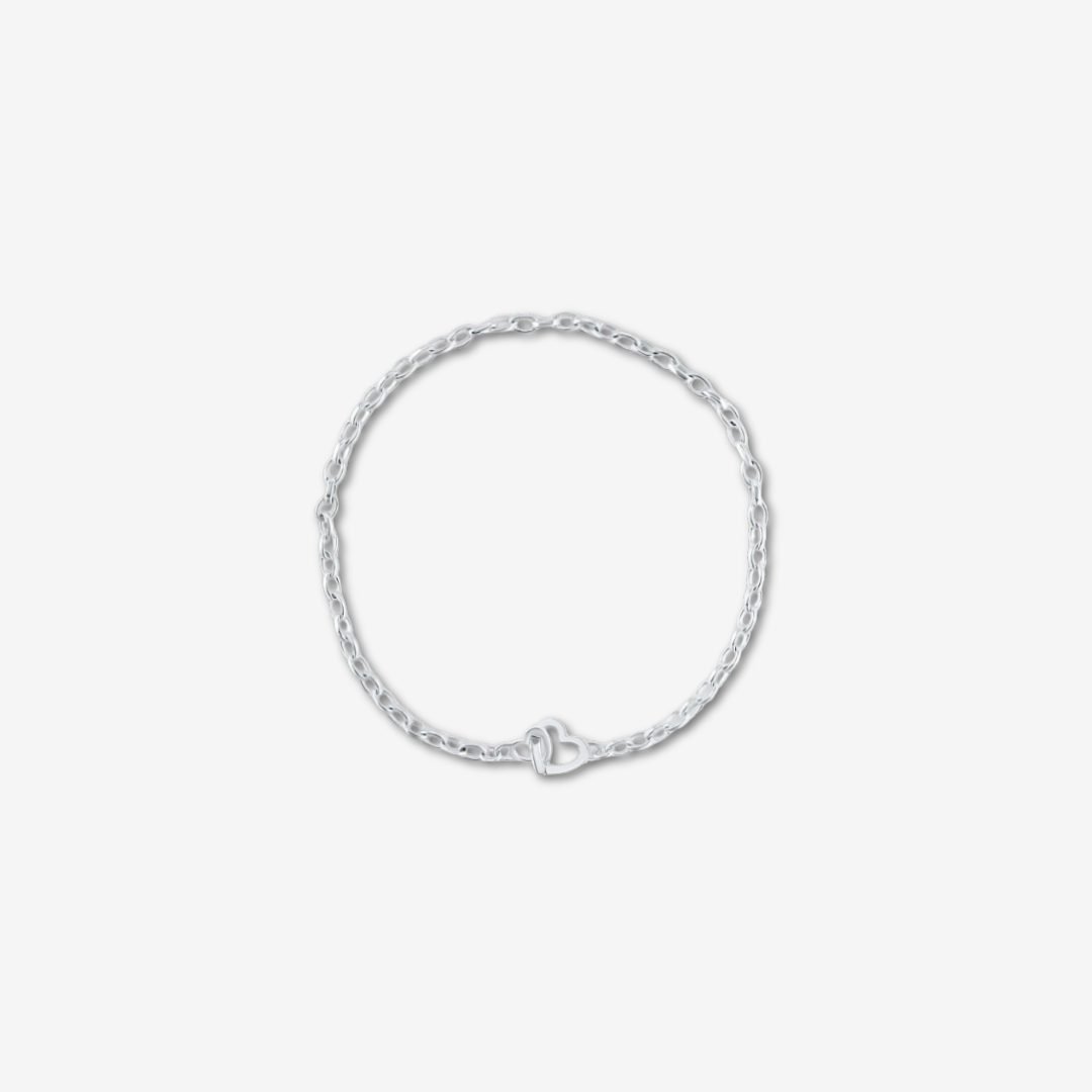 Minimalist Heart Titanium Bracelet