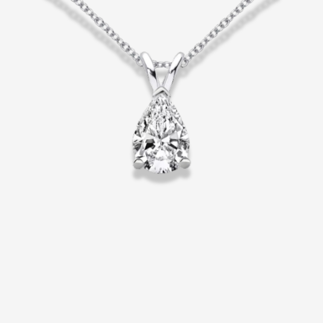 Teardrop 1.5 CT Diamond Necklace